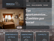 Tablet Screenshot of apartamentoshorasprincesa.com